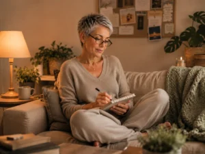Frau plant ihre Finanzen